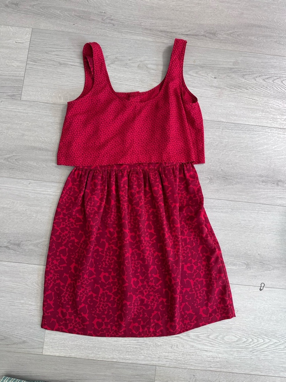 Layered red heart dress